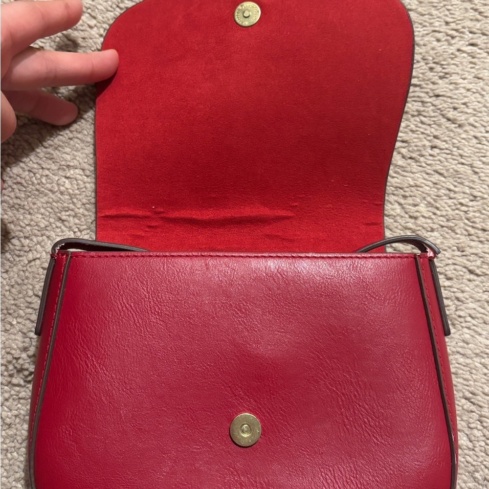 GAP Red Leather Bag - image 4